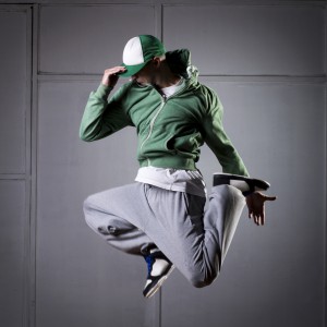Hip Hop dancer jumping